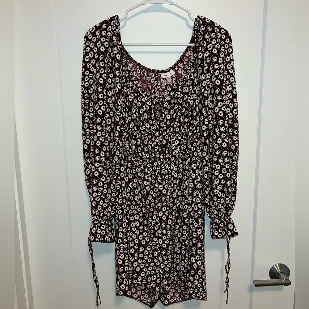 NWT - Topshop Floral Print Prairie Romper - Picture 5 of 9